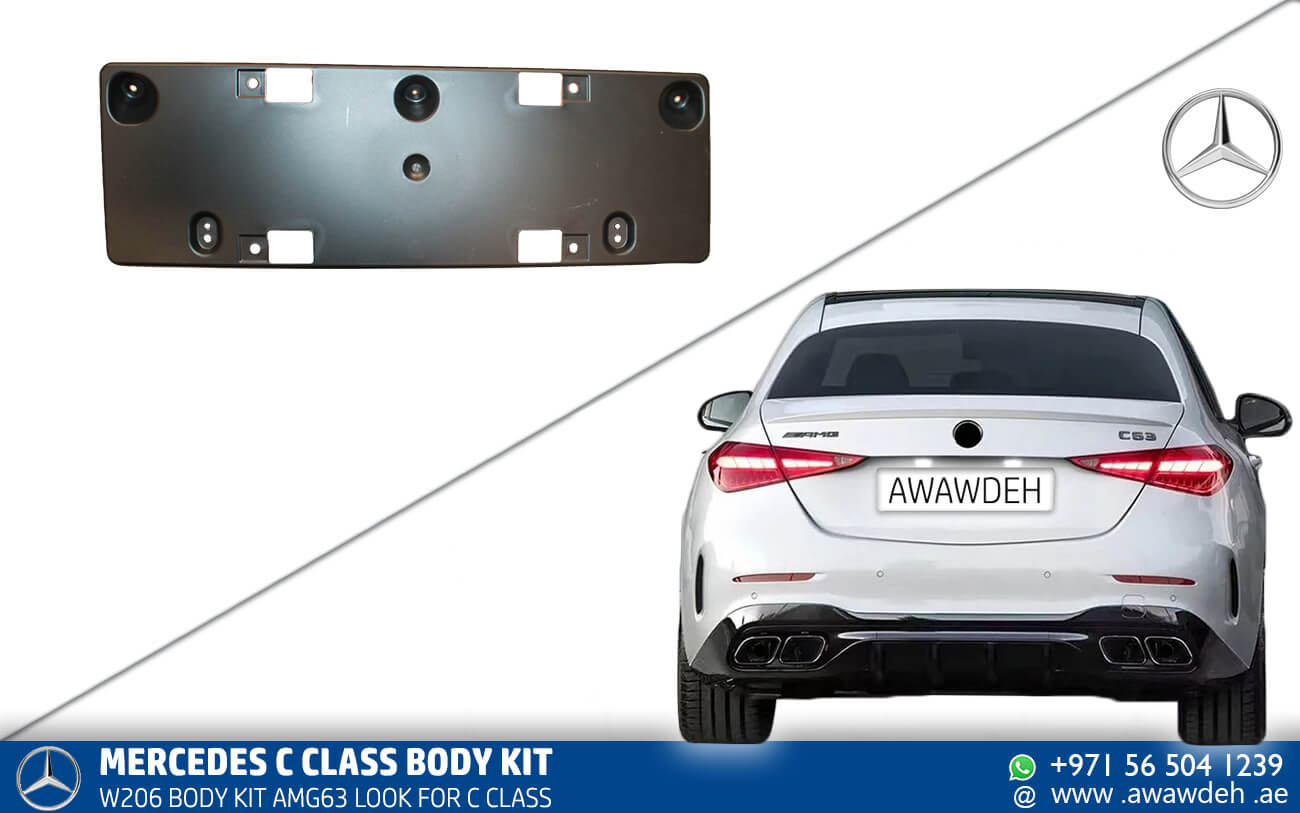 mercedes c class number plate holder